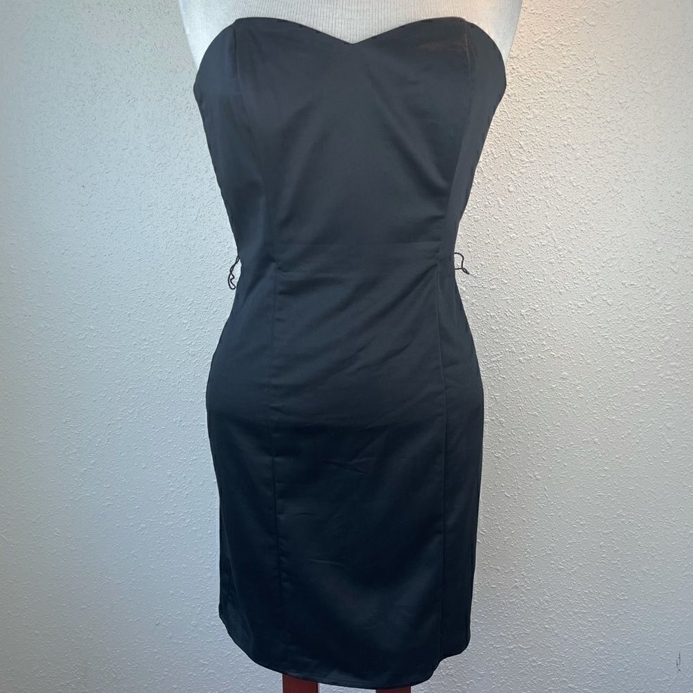 H&M Black Sleeveless Midi Dress Size 8 EUC
